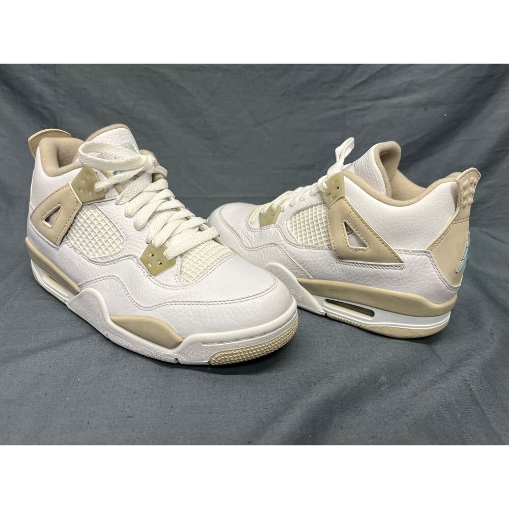 Nike Boys Air Jordan 4 Retro (GS) Sneakers Sand 487724-118 Size 5.5 DISPLAY MODE